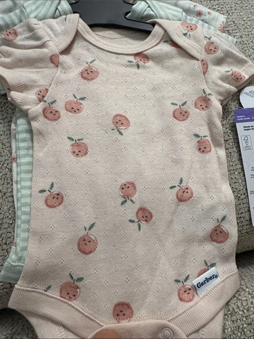 NWT 6 Gerber Baby Girls Onesies NB and  1-3 pack Carters Onesies 3m